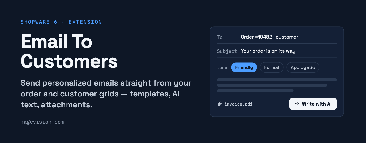 Email To Customers for Shopware 6